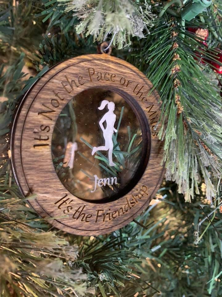 Personalized Runner Ornament, gift for runners, Secret Santa for Runners, marathon ornament, triathlon gift, gift for coach, cross country,