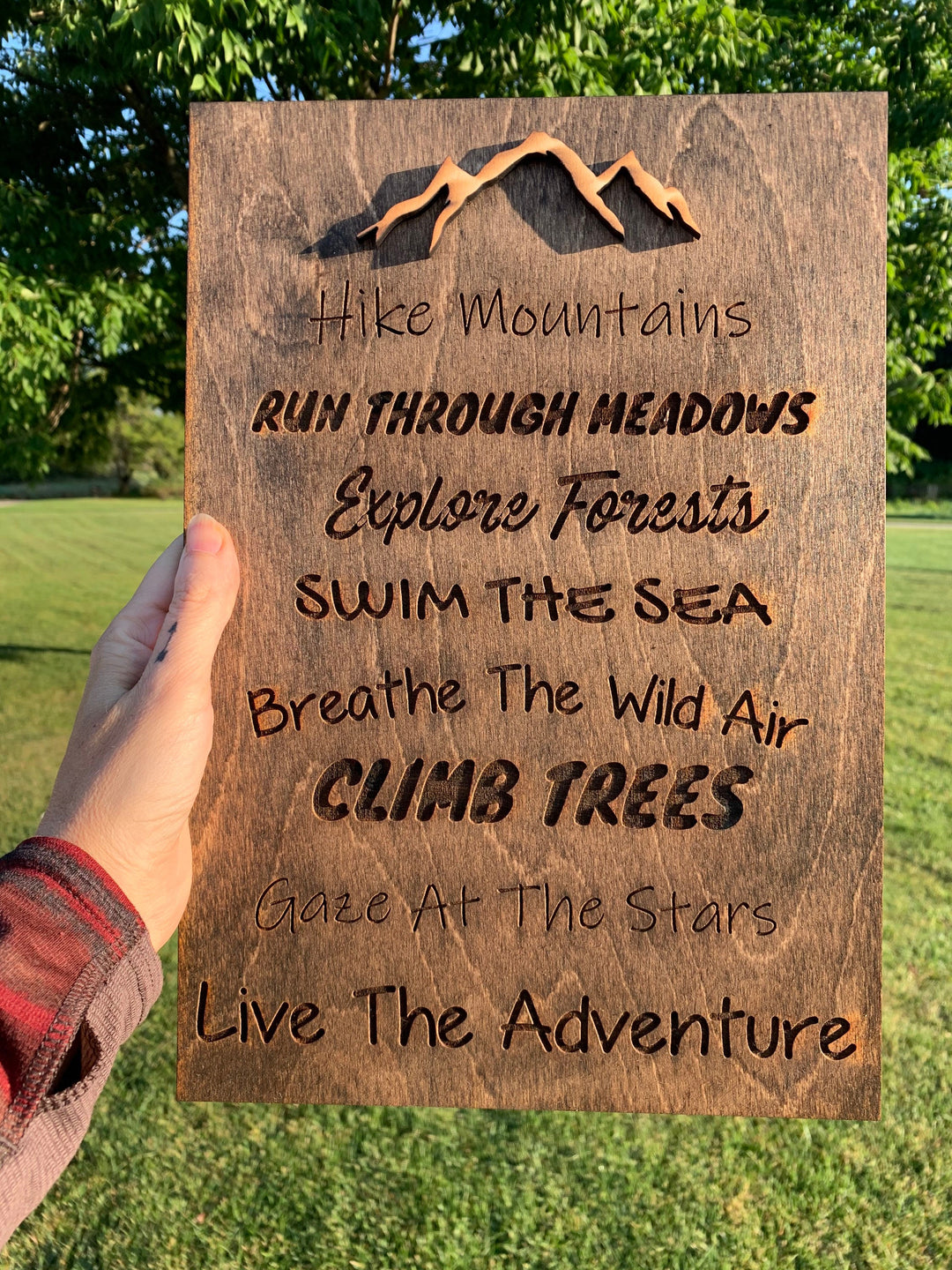 Hiker Gift, Mountain Home Sign, Rock Climbing, Adventure Sign Wood, Nature Lover, Hiking Gift Women, Woodland Nursery Decor, Outdoorsy Men
