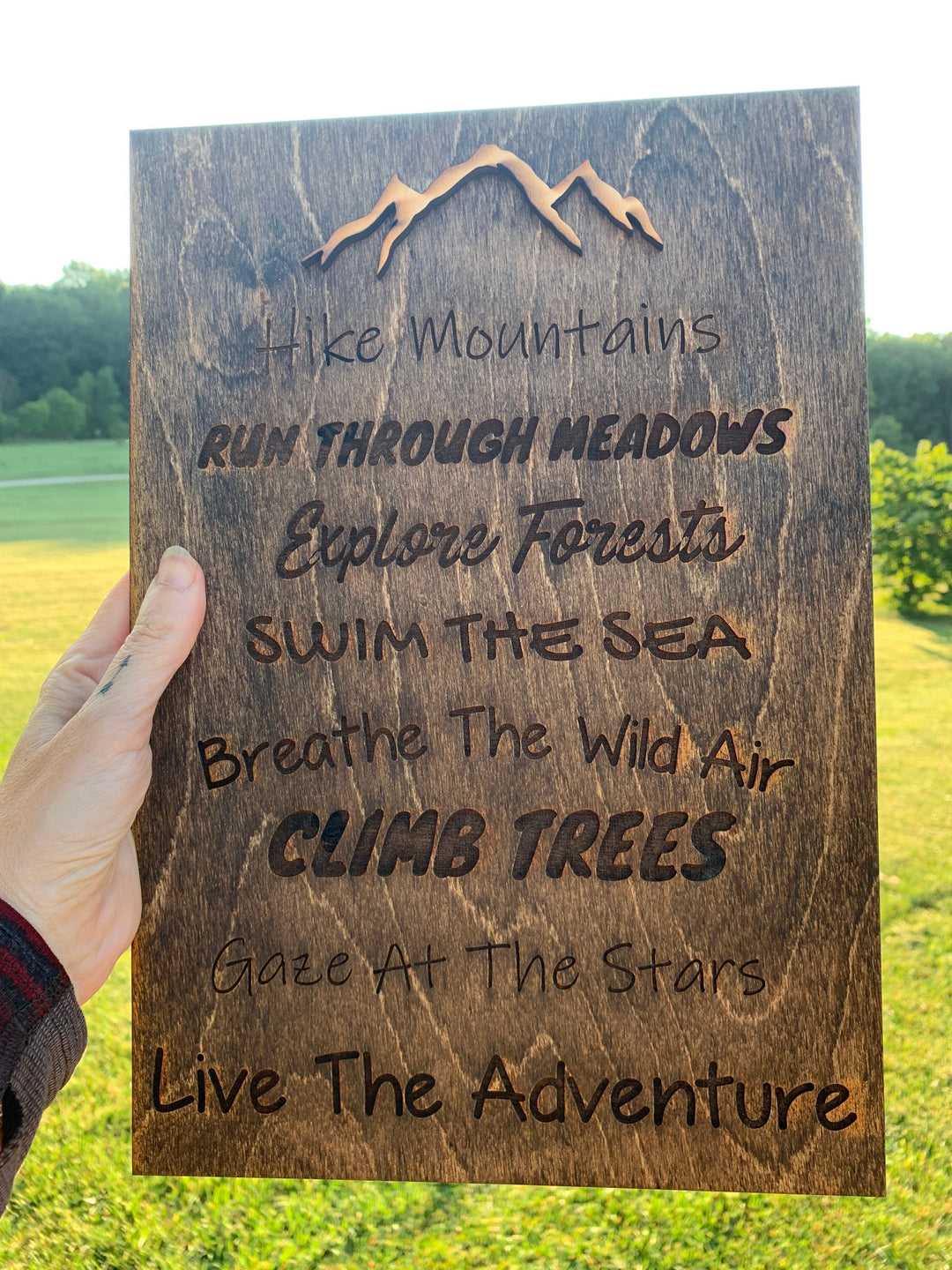 Hiker Gift, Mountain Home Sign, Rock Climbing, Adventure Sign Wood, Nature Lover, Hiking Gift Women, Woodland Nursery Decor, Outdoorsy Men