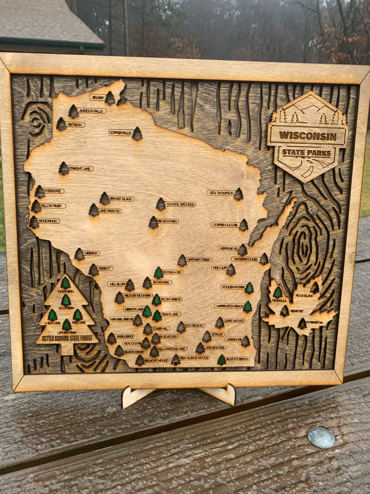 Wisconsin State Parks Tracking Map